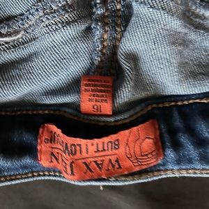 High rise push up Wax jeans
